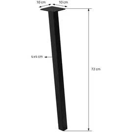 ML-Design Tischbein 72 cm 10 cm x 72 cm
