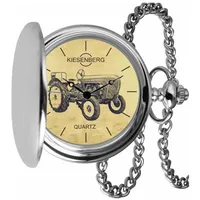 KIESENBERG Taschenuhr Vintage Silber Persönliches Geschenk für Diesel Traktor Standard 218 Herren Uhr TA-5657