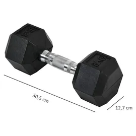Homcom Hexagon Kurzhantel Kurzhanteln 2 x 8 kg schwarz