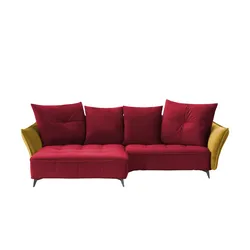 Ecksofa  Crease ¦ rot ¦ Maße (cm): B: 290 H: 80 T: 175