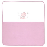 Lorelli Baby-Baumwolldecke Za Za 90 x 90 cm, einsetzbar unterwegs, zuhause rosa