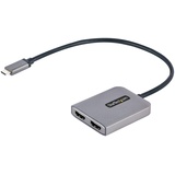 Startech StarTech.com USB-C auf Dual HDMI Adapter, USB Typ-C Multi-Monitor MST Hub, Dual 4K 60Hz HDMI Laptop Display Extender / Splitter, HDR, extra langes integriertes Kabel, nur Windows (MST14CD122HD)