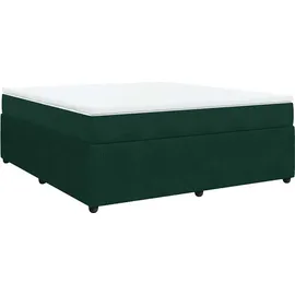 vidaXL Boxspringbett 180 x 200 cm Dunkelgrün