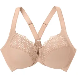 GLAMORISE WonderWire-Vorderverschluss-BH mit T-Rücken - Haut 85G Damen 