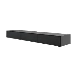 Möbel Kraft Stream TV-Lowboard 200 cm Schwarz Holzwerkstoff