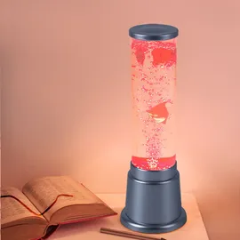 just light. Wassersäule Tischleuchte LED RGB Farbwechsler Deko-Fische Wohnzimmerleuchte