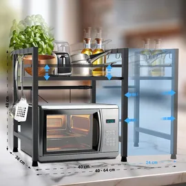 CLP Küchenregal Marana 40,5 x 48 x 36 cm Schwarz