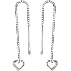 Paar Ohrhänger FIRETTI "Schmuck Geschenk, Ohrringe Herz, Silber 925", silber (silberfarben), Ohrringe, Damen, Silber 925 (Sterlingsilber)