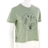 Icebreaker Damen 150 Tech Lite Crop Seed Story T-Shirt (Größe XS, oliv)