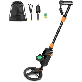 lablanc Metalldetektor Kinder, Leichter Metalldetektor mit LCD-Display und Hochempfindlicher Metalldetektor mit wasserdichter Suchspule, für Kinder Anfänger