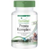 Fairvital Prosta Komplex - VEGAN - HOCHDOSIERT - 90 Kapseln - mit Selen, Zink, Sägepalme, Lycopin, Beta-Sitosterol & Opuntia