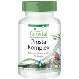Fairvital | Prosta Komplex - VEGAN - HOCHDOSIERT - 90 Kapseln - mit Selen, Zink, Sägepalme, Lycopin, Beta-Sitosterol & Opuntia