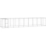 vidaXL Outdoor-Hundezwinger mit Überdachung 21,78 m2 Stahl