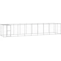 vidaXL Outdoor-Hundezwinger mit Überdachung 21,78 m2 Stahl