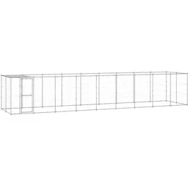 vidaXL Outdoor-Hundezwinger mit Überdachung 21,78 m2 Stahl