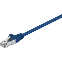 goobay CAT 5e Patchkabel, SF/UTP, Blau, 0.25 m - CCA Kupfergemisch (95203)
