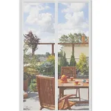 luxuskollektion Fliegengitter Magnet Tür Insektenschutz ohne Bohren 110 x 220 cm Weiß