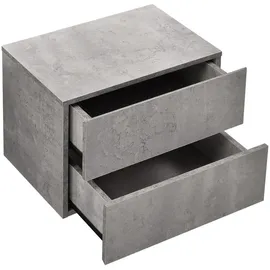 [en.casa] Wandregal 40 x 30 x 29 cm Grau