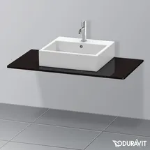 Duravit Konsole XSquare 100x55cm, sw hochglanz, mit 1 Ausschnitt