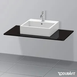 Duravit Konsole XSquare 100x55cm, sw hochglanz, mit 1 Ausschnitt