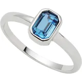 LEONARDO CIAO BY LEONARDO "Sophia CIAO" Gr. 17, blau (edelstahlfarben, blau), Fingerringe, Damen, 17, Edelstahl, 2mm, Fingerring, mit Kristallglas