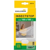 Schellenberg 50710 Fliegengitter für Fenster, Insektenschutz ohne Bohren, zuverlässiger Schutz gegen Mücken, Fliegen, Insekten & Ungeziefer, inkl. Befestigungsband, 100 x 100 cm, weiß