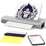 Itari Tattoo Maschine - Stencil Drucker M08F, Thermodrucker Tattoo Drucker Copier mit 10 Stück Transferpapier, Tattoo Drucker Bluetooth zum Tätowieren, kompatibel mit Smartphone und PC, Silbrig