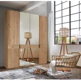 Wiemann Drehtürenschrank WIEMANN "Cardiff", braun (parsol, bronze, spiegelglas), B:197,3cm H:236cm T:58cm, Floatglas, Hartfaserplatte, Holzwerkstoff, Massivholz, Schränke, Drehtürenschrank, inkl. Türdämpfung