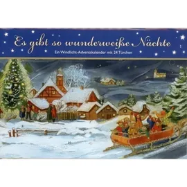 Kaufmann Es gibt so wunderweiße Nächte Windlicht-Adventskalender 24 Türchen