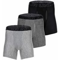 Under Armour Herren Boxershorts, 3er Pack - Performance Tech Boxer Briefs, Stretch, einfarbig Schwarz/Grau M