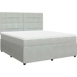 vidaXL Boxspringbett 180 x 200 cm Hellgrau