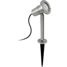 EGLO LED Außen-Strahler Nema edelstahl 25 x 11 cm GU10 Erdspieß