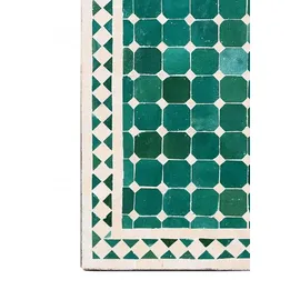 Marrakesch Orient & Mediterran Interior Mosaiktisch Ø 70 x 75 cm Grün/Beige