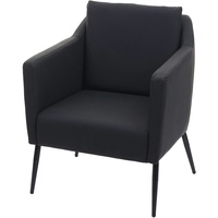 Mendler Lounge-Sessel HWC-H93a, Sessel Cocktailsessel Relaxsessel ~ Kunstleder schwarz