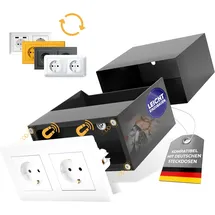 Elder Welder Elder Welder® Steckdosen Safe kompatibel mit jeder Schuko Doppelsteckdose | Mini Safe mit Schlüssel als Geldversteck, Geheimfach & Geheimversteck | Steckdosen Tresor