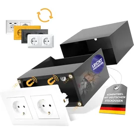 Elder Welder Elder Welder® Steckdosen Safe kompatibel mit jeder Schuko Doppelsteckdose | Mini Safe mit Schlüssel als Geldversteck, Geheimfach & Geheimversteck | Steckdosen Tresor