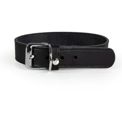 Das Lederband Halsband Weinheim schwarz 57 cm, 3,5 cm