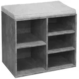 Hti-Living Katja5 52 x 48 x 30 cm Sitzbank grau