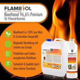 Höfer Chemie Flambiol Bioethanol 96,6% Premium 10 l 6 St.