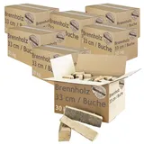 Brennholz Buche 33 cm Kaminholz Holz Auswahl 5-500 kg Für Ofen und Kamin Kaminofen Feuerschale Grill Feuerholz Buchenholz Holzscheite Wood Flameup, Menge:210 kg