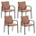 barths BEST Gartenstuhl Positano 57 x 63 x 86 cm rot 4 St.