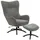 Actona Relaxsessel Talgarth Textil 76 x 105 x 86 cm Anthrazit mit Hocker