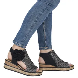 Rieker Keilsandaletten Damen Schwarz 41