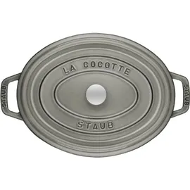 Staub Cocotte 27 cm oval graphitgrau