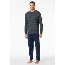 SCHIESSER Pyjama Casual Essentials Anthrazit/Blau XXL