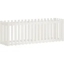 vidaXL Hochbeet Lattenzaun-Design 200 x 50 x 70 cm Weiß