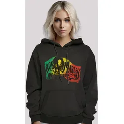 Kapuzenpullover F4NT4STIC "Bob Marley Chords Reggae Music", Damen, Gr. 4XL, schwarz, Obermaterial: 65% Baumwolle, 35% Polyester, casual, relaxed fit, Langarm, Pullover, Premium Qualität, Musik, By Rock Off