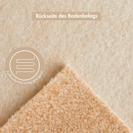 Andiamo Teppichboden ANDIAMO "Catania, Velours, Gesamthöhe 7,5 mm, Luxusklasse LC1", beige (dunkelbeige), B:400cm L:400cm, Kunstfaser, Teppiche, meliert, Breite 400 cm oder 500 cm, strapazierfähig & pflegeleicht