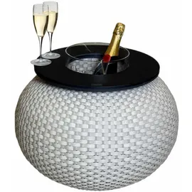 cootab cooler table 3-in-1 Loungetisch mit Acryl-Kühler - Champagner/Schwarz