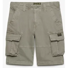 Superdry Cargobermudas "CORE CARGO SHORT", Herren, Gr. 36, N-Gr, light khaki grün, Web, Obermaterial: 98% Baumwolle, 2% Elasthan, unifarben, straight fit knielang, Hosen, Straight Fit, mit Reißverschluss und 1-Knopf-Verschluss, knielang